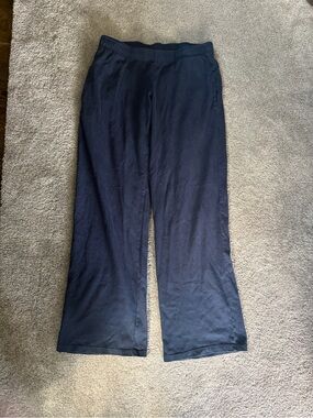 Brandy Women's Navy Wide-Leg Knit Pants